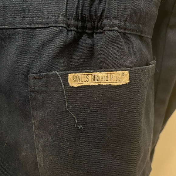 VINTAGE WALLS Blizard Pruf Men's Blue Coveralls Red Lining Size 34-36 - Picture 9 of 12